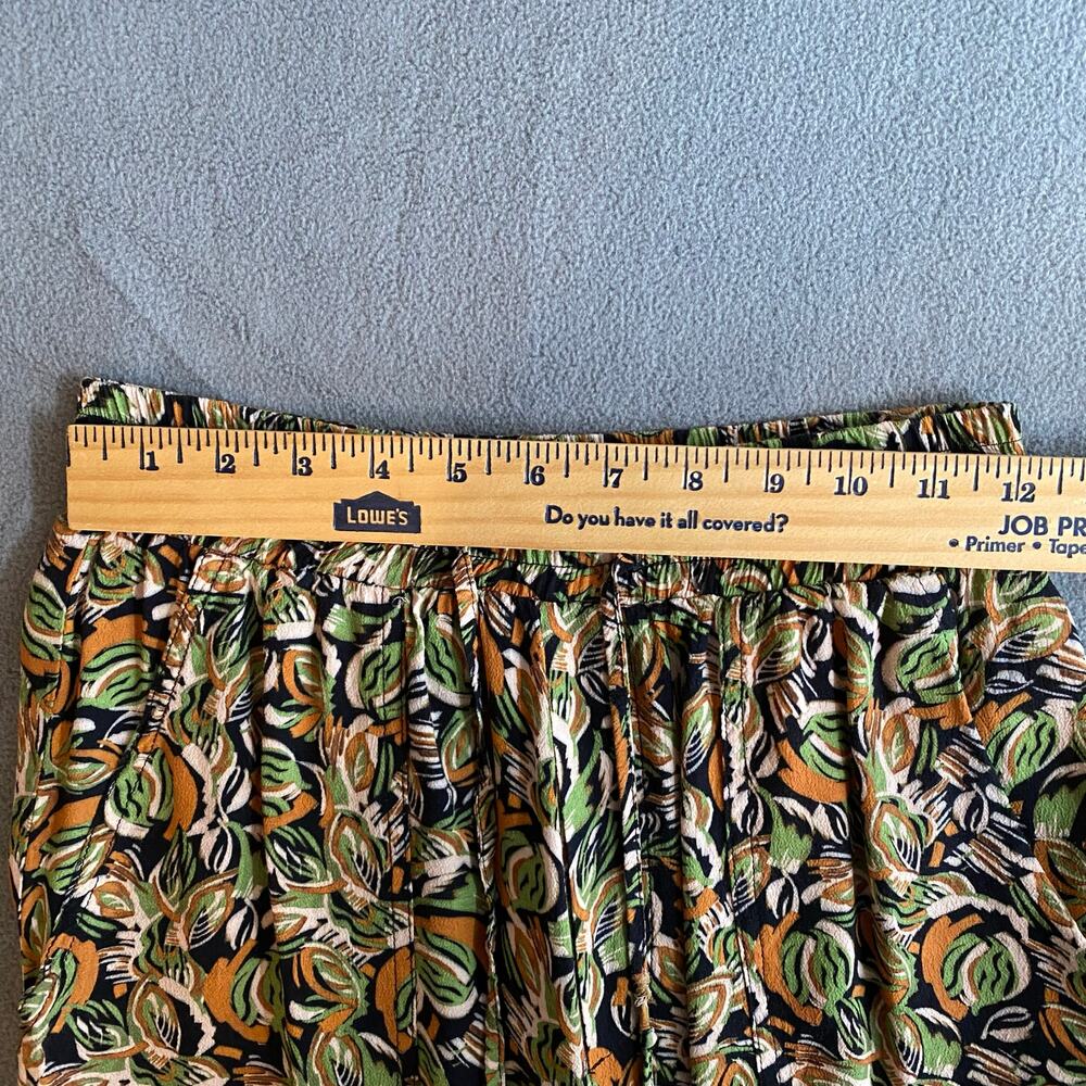 ASTR the Label Femi Wide Leg Boho Pants Womens S Black Multi Elastic Waist - Picture 10 of 14